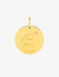 Pendentif zodiaque verseau plaqué or SO OR