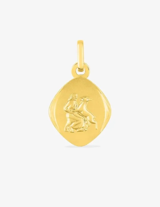 Pendentif zodiaque Vierge en or jaune 375 ‰ finition polie SO OR
