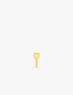 Piercing de nez cœur en or jaune 750 ‰ SO OR