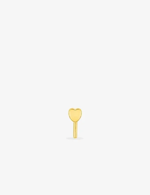Piercing de nez cœur en or jaune 750 ‰ SO OR