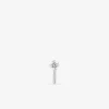 Piercing de nez or blanc 750 ‰ et oxyde de zirconium SO OR