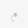 Piercing de nez or blanc 375 ‰ et oxyde de zirconium serti clos SO OR