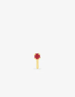 Piercing de nez or jaune 750 ‰ et rubis SO OR