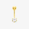 Piercing de nombril or jaune 750 ‰ et oxyde de zirconium SO OR