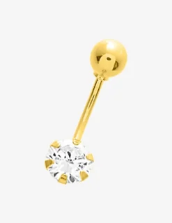 Piercing de nombril or jaune 750 ‰ et oxyde de zirconium SO OR