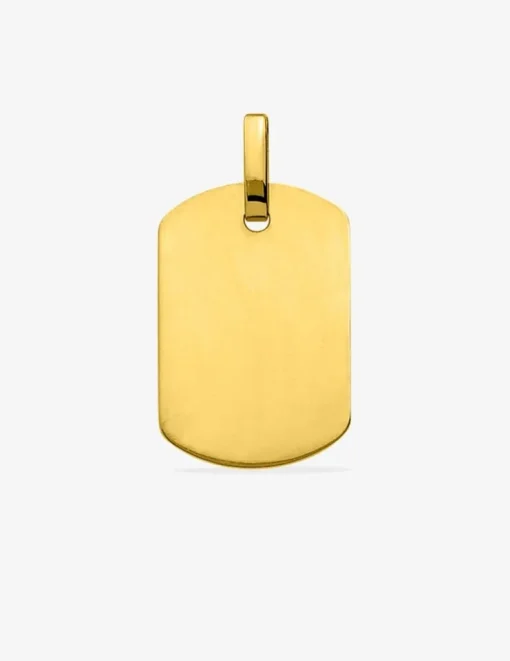 Plaque G.I 28 x 19 mm or jaune 750‰ SO OR