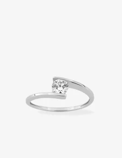Solitaire fantaisie en or 375‰ et oxyde de zirconium SO OR