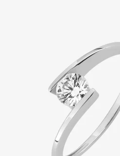 Solitaire fantaisie en or 375‰ et oxyde de zirconium SO OR
